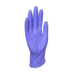 Перчатки смотровые: нитриловые, нестерильные, неопудренные, плоские, текстурированные только на кончиках пальцев , длина 24см, с валиком цвет ФИОЛЕТОВЫЙ 3,5 гр (НДС 10%)