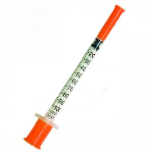 Шприц инсулиновый 1мл U-100 с интегрированной иглой 0.33Х12